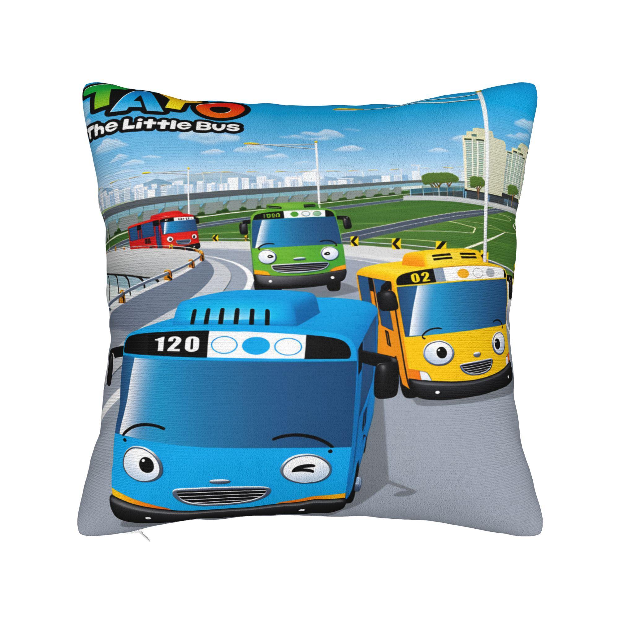 

Tayo The Little Bus Pillow Case Comfy Pillow Cover Fashion Pillowcases For Wedding Party Home Decor 30cmx30cm