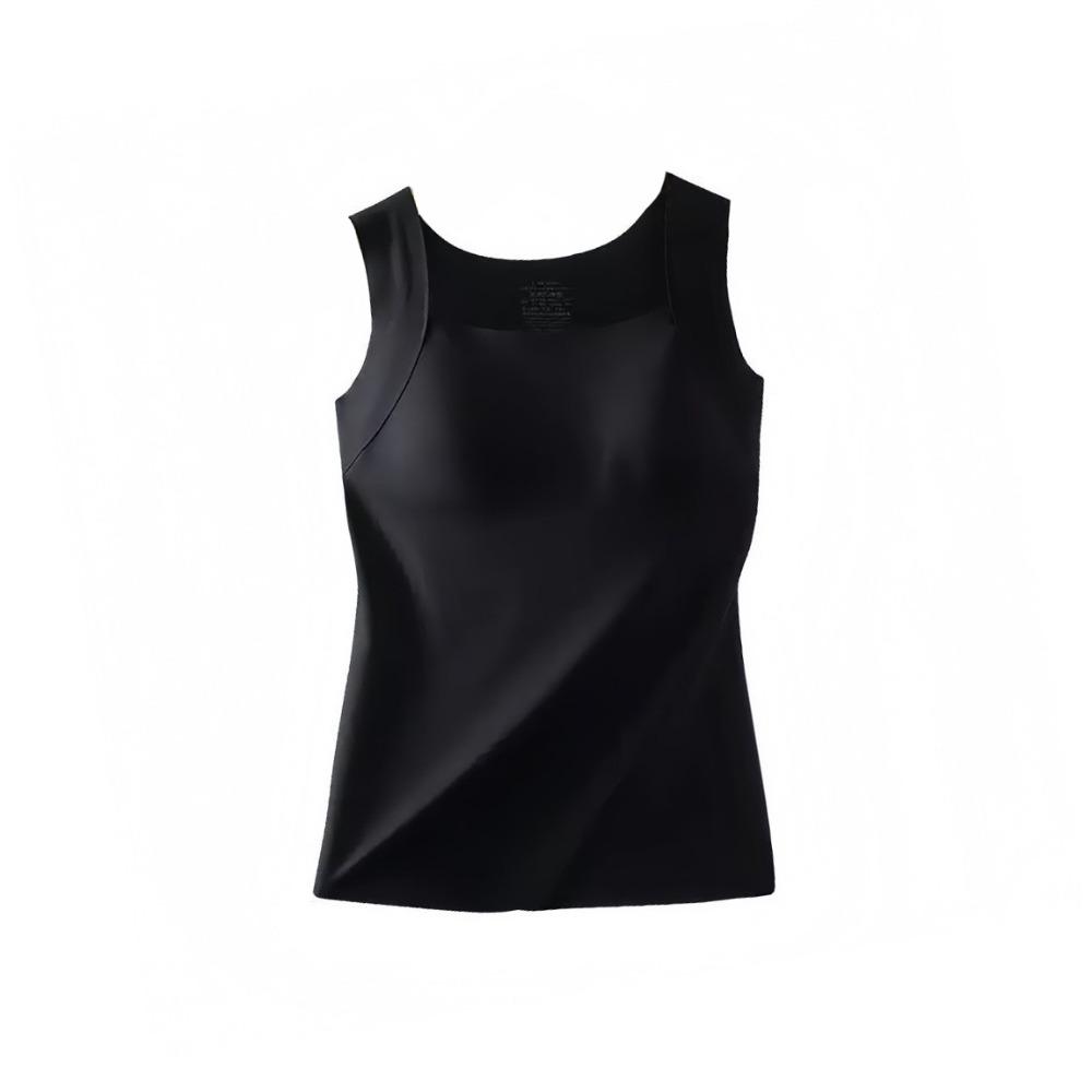U Neck Seamless Camisole Fixed Cup Velvet Camisole Comfortable Thermal Vest Single Wear XXL