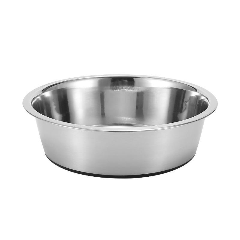 Stainless Steel Pet Bowl - Durable, Multi-Size Dog and Cat Feeder with Paw Print Design