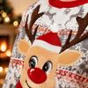 Xmas Deer Christmas Pyjamas Set Long Sleeve Top+Pants Soft Adult Kids Loungewear  Sleepwear