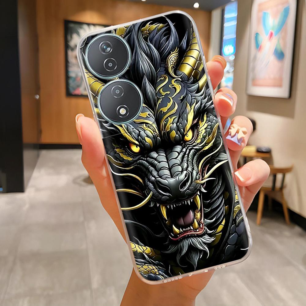For Honor 90 Smart Case Soft Silicone Bumper Painted Flower Panda Cases For Honor 90Smart Phone Case CLK-NX1 Cover Coque Fundas
