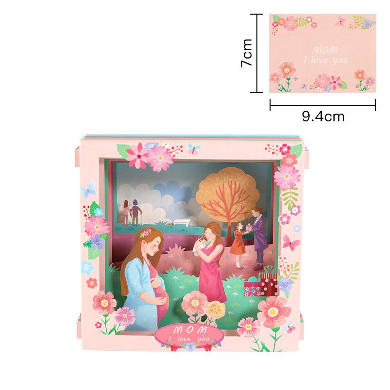 Mother s Day 3D Handmade Paper Carving Greeting Card - I Love Mom