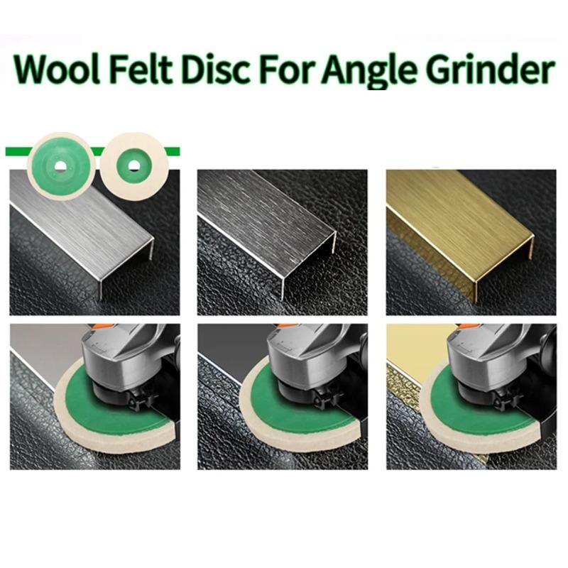 1-10pcs100mm Polishing Wool Wheel Grinding Disc 4" Industrial Wool Felt Wheel Metal Rust Removal Grinding Disc for Angle Grinder