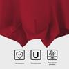 Duoduomian Men's Red Cotton Lycra Boxer Briefs 3-Pack