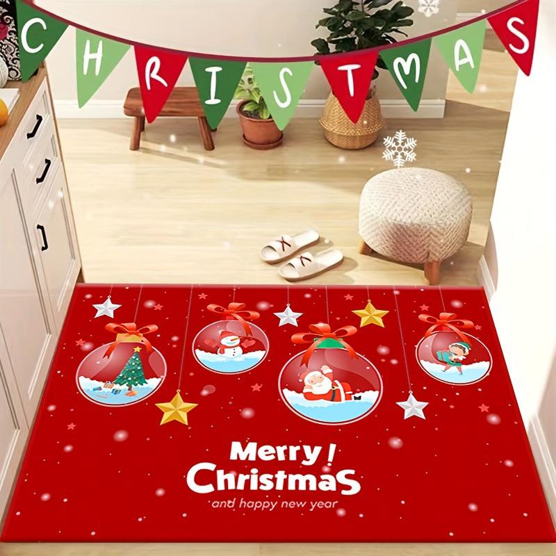 Nordic Christmas Cartoon Luxury Absorbent Holiday Doormat