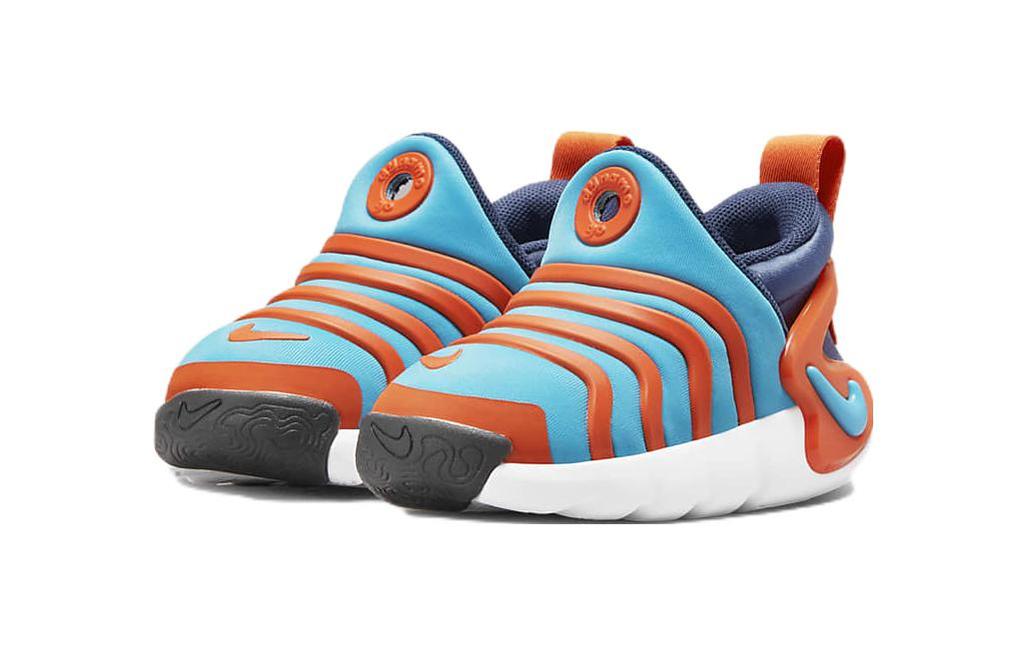 Nike Dynamo GO Flyease Cushioning, Wear Resistant Low top Toddler Shoes Blue Orange Infant And Toddler DH3438-403