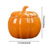 Ceramic Pumpkin Jar Halloween Pumpkin Shaped Candy Bowl Thanksgiving Fall Home Decor Harvest Food Canisters for Party Bedroom