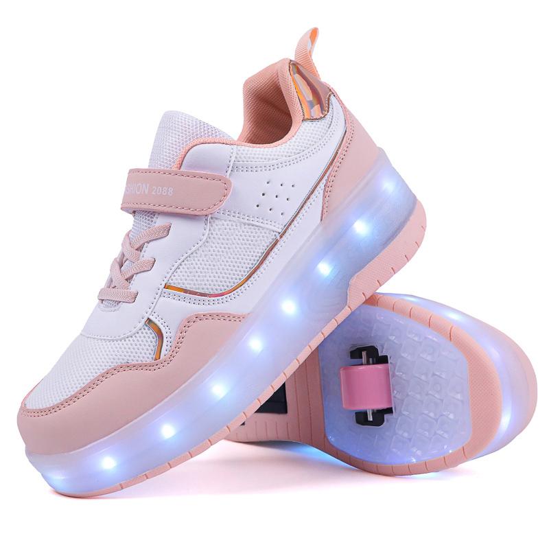 Pantofi sport luminoși pentru copii de primăvară/toamnă, pantofi de frecat, pantofi sport luminoși pentru fete, pantofi cu lampă de încărcare, pantofi sport luminoși pentru copii