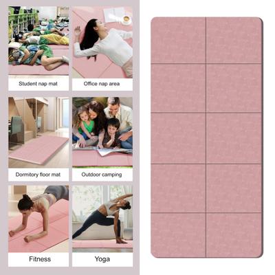 Faltbare Yogamatte Extra Portabel Reise Dick TPE Schlafmatte Rutschfest Herren Damen Heim-Fitnessstudio Training Pilates Übung Boden