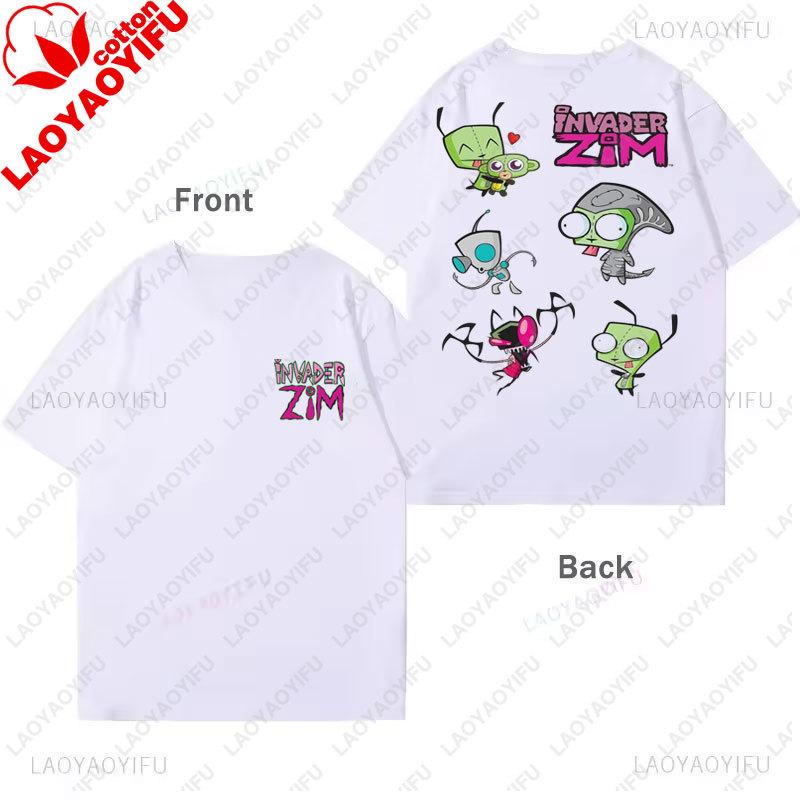 Invader Zim Graphic T Shirts Unisex Unisex Cartoon Tv Vintage Popular Shirt Fashion Kawaii Cute Creativity ShortSleeved Tees