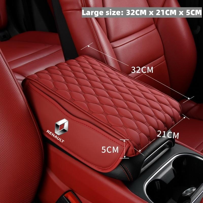 

Hub Caps Luxury leather Car Center Console Protector Cover Storage Pocket For Renault Megane 2 3 Duster Logan Clio 4 Scenic 2 Ca красный