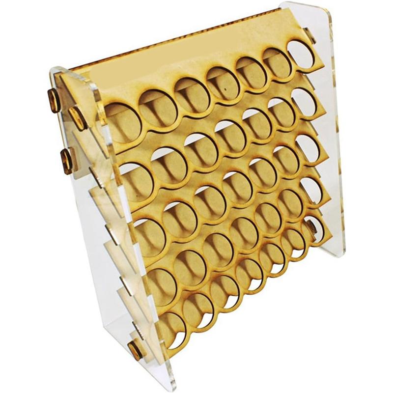 2X Craft Paint Storage Modular Wooden Paint Organizer - Holds 35 Bottles Of Paints Miniature Stands