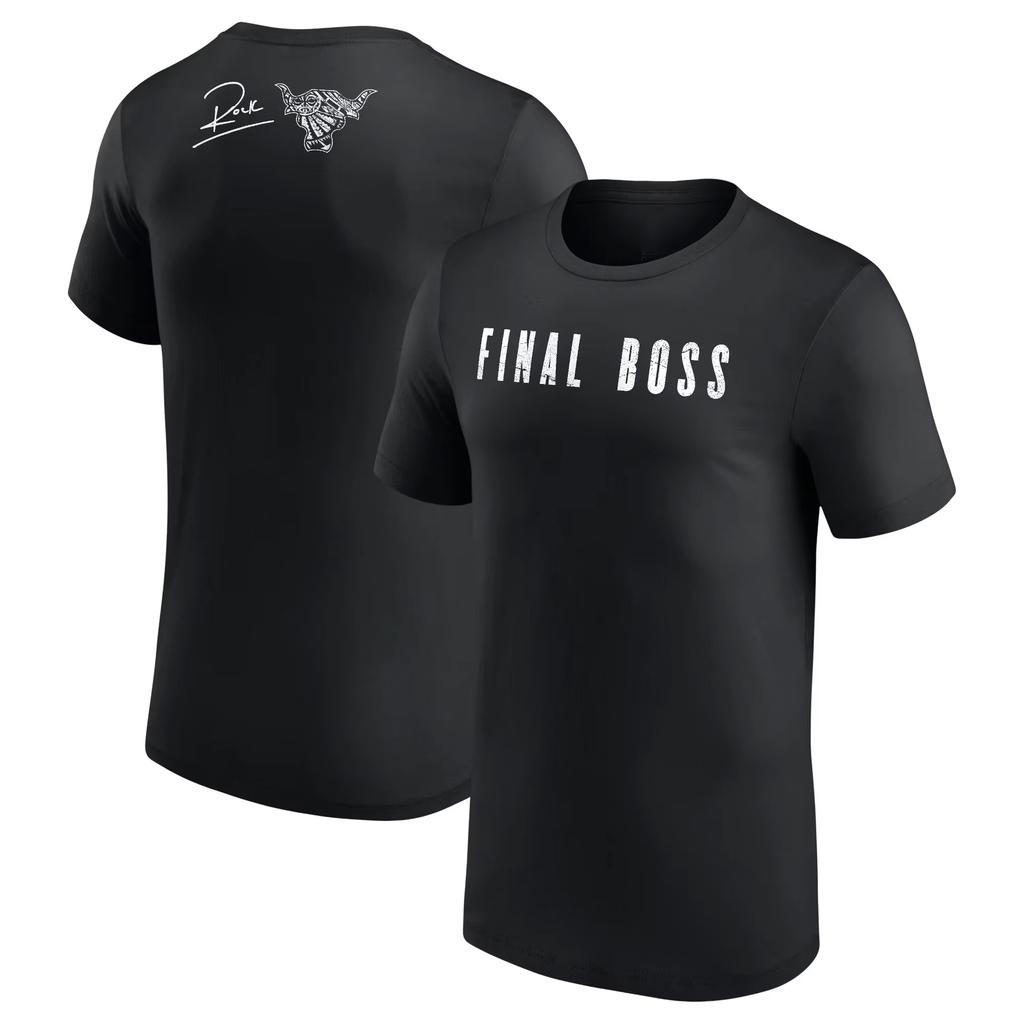 The Rock Final Boss Brahma Men's T-Shirt Summer Short Sleeve Women Tee Shirts 2025 New Fashion Sports Children Clothes Tops