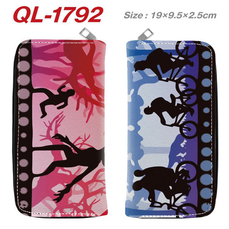 Stranger Things Full Color Zip Wallet Anime Long Purse Card Holder Clutch Coin Bag 1pcs