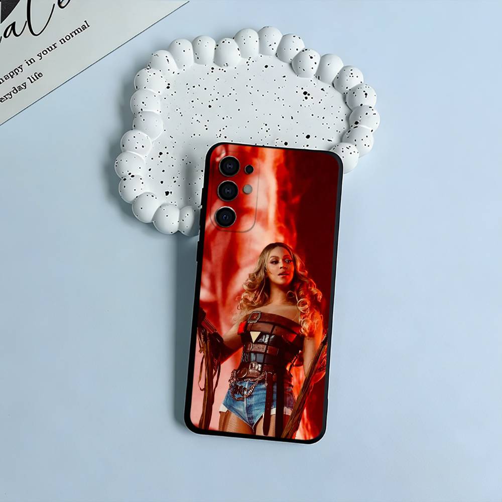 pop diva-B-eyoncé Phone Case For Samsung S25,S24,S21,S22,S23,S30,Ultra,S20,Plus,Fe,Lite,Black Soft Silicone