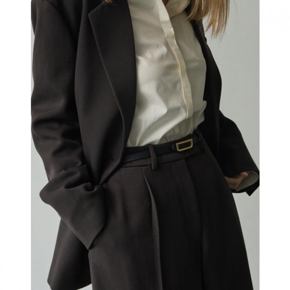Daks Women Black GolD D Buckle Leather Belt Dbbe6f805bk