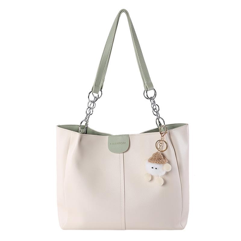 

Textured commuter large-capacity bag 2024 new women s bag popular versatile shoulder bag fashionable tote bag зелений