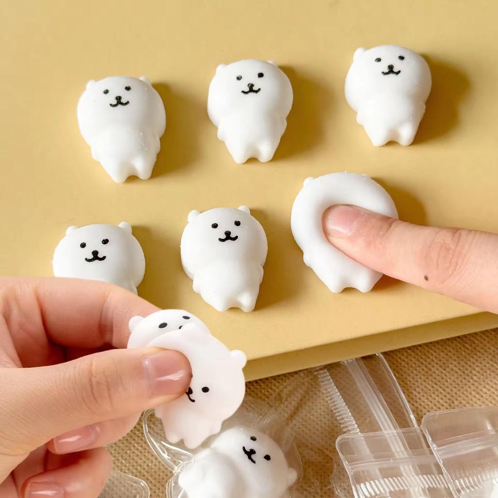 1-6Pcs Self Deprecating Bear Pinch Fun Little Bear Pinch Cute Expression Stress-Relieving Pocket Squeeze Toys