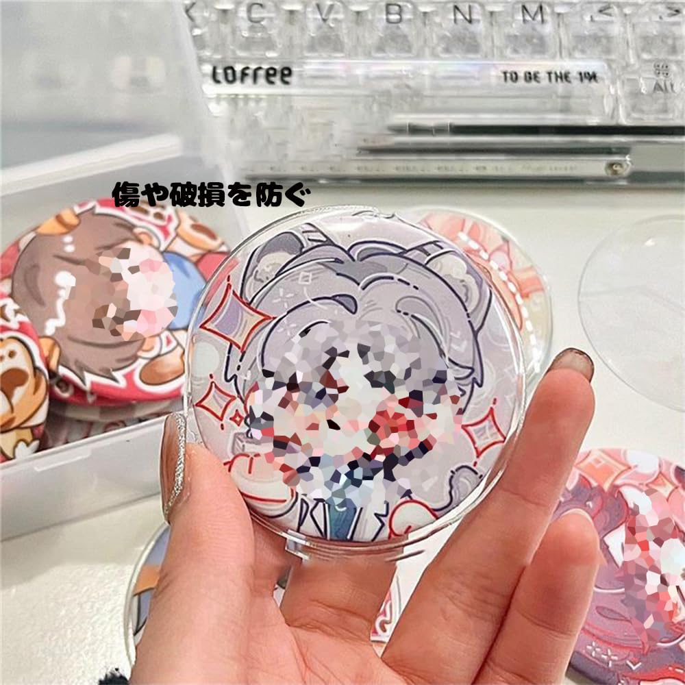 YJRUNFU 58mm Round Badge Covers, Highly Transparent, for Storage, Protection, and Display (Pack of 20)