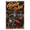 Segni Metallici Vintage Pin Up di Motociclette per Decorazione Man Cave Bar Garage