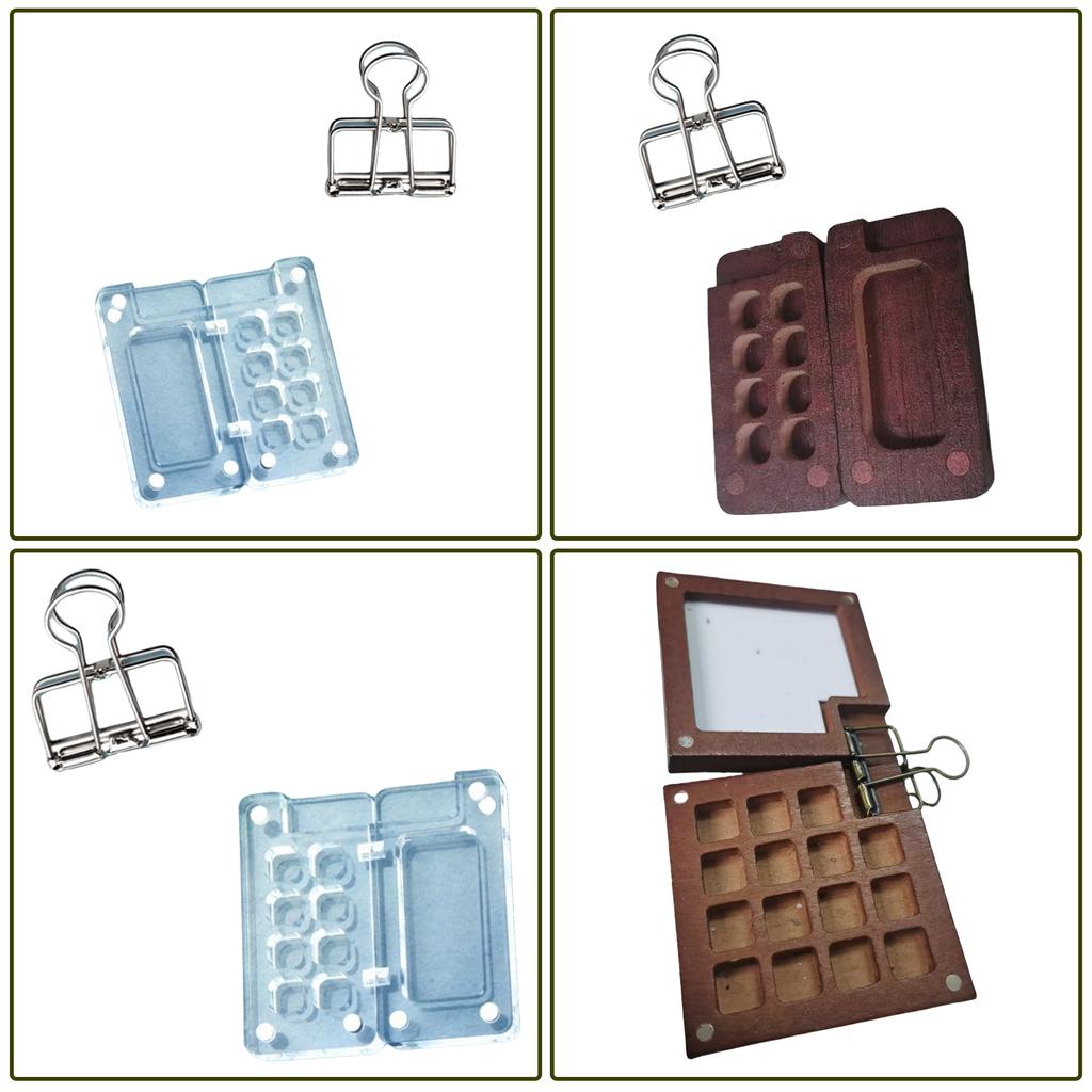 8/15 Grids Watercolor Palette Set Portable Sketchbook Palette Small Paint Palette Watercolour Travel Set for Painters