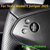 For Tesla Model Y Juniper 2025 Open Door Button Stickers Highland Steering Wheel Sticker Screen Protector Accessory