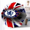 1 Stück Robuster Automatikschirm mit 8 Speichen, Chelsea FC Schirm, Digital bedruckt, Faltbarer Schirm für unterwegs im Freien