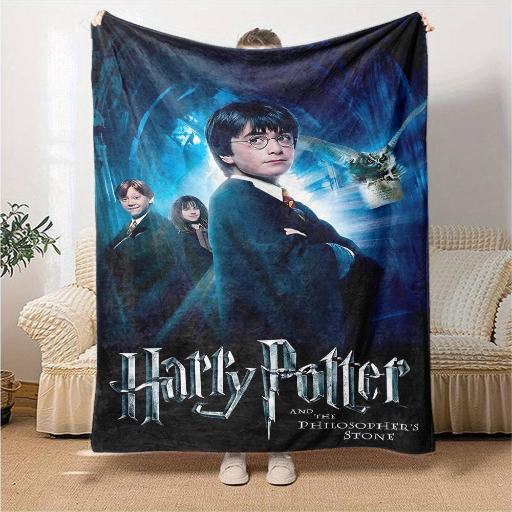 1pc Harry Potter and the Philosopher's Stone Flannel Blanket Soft Warm Throw for Home, Office, Travel, All-Season Cozy Bedding GiftL1207