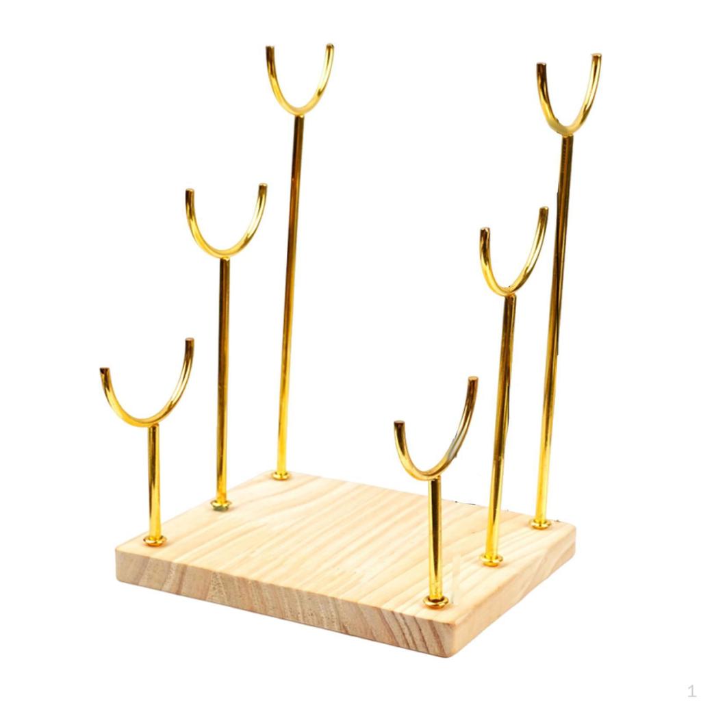 Bracelet Holder Organizer Elegant Watch Display Desktop Stand Wooden Base for Men