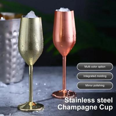 220ML Coupe à Vin Rouge en Acier Inoxydable Flûtes à Champagne Coupe à Cocktail en Verre Métallique Verre à Vin Métallique Bar Restaurant Verrerie Boissons Bière Whisky