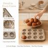 12 Cavity Cookie Tray Heat Resistant Madeleine Mold Cake Pan Professional Baking Mold  Desserts