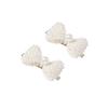 Girls' Hair Ornament, Pearl White Ribbon, 2-Piece Set, Hair Ornament, Hair Clip, Hair Clip, Stylish and Cute for Formal Occasions, Birthday Parties,