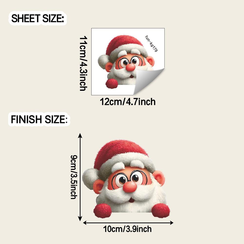 

Мультяшный и Милый Санта-Клаус, Украшение для Дома для Входа в Гостиную, Наклейки на Выключатель и Стену