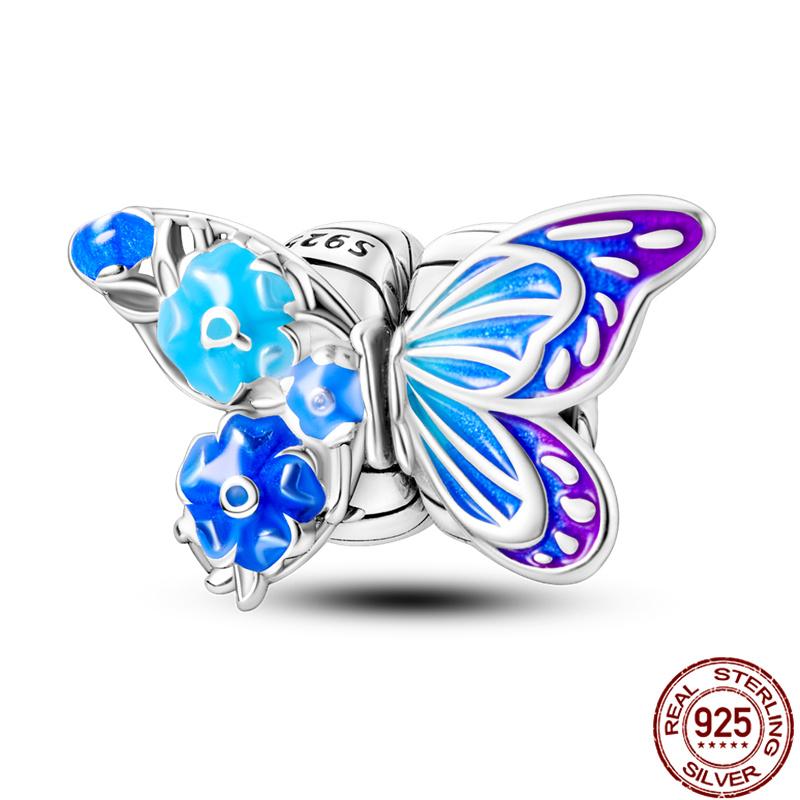 Fit Charms Fororiginal Bracelets 100%Copper Luminous Butterfly Series Beads Diy Jewelry Making For Women Gift