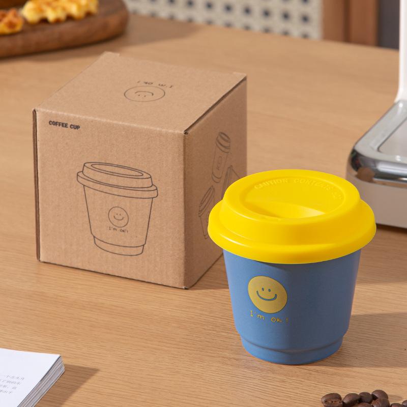 Cupa Simplă Casual Cană Personalizată cu Capac Cană de Cafea pentru Birou Cană pentru Apă Suvenir Cană Ceramică Cadou