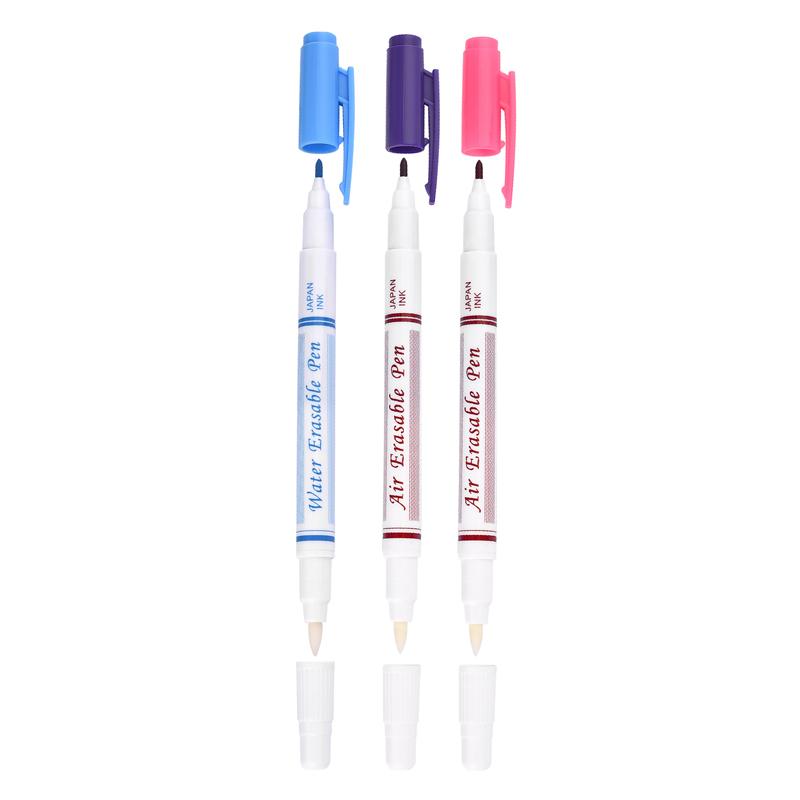 1/7pcs Ink Disappearing Fabric Marker Pen DIY Cross Stitch Water Erasable Pen Dressmaking Tailor's Pen for Quilting Sewing Tools