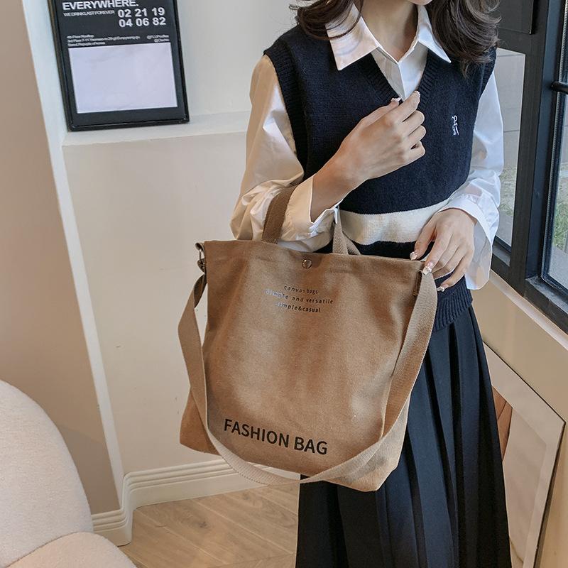 

Большая холщовая сумка-тоут новая женская сумка простая сумка-мессенджер коричневый