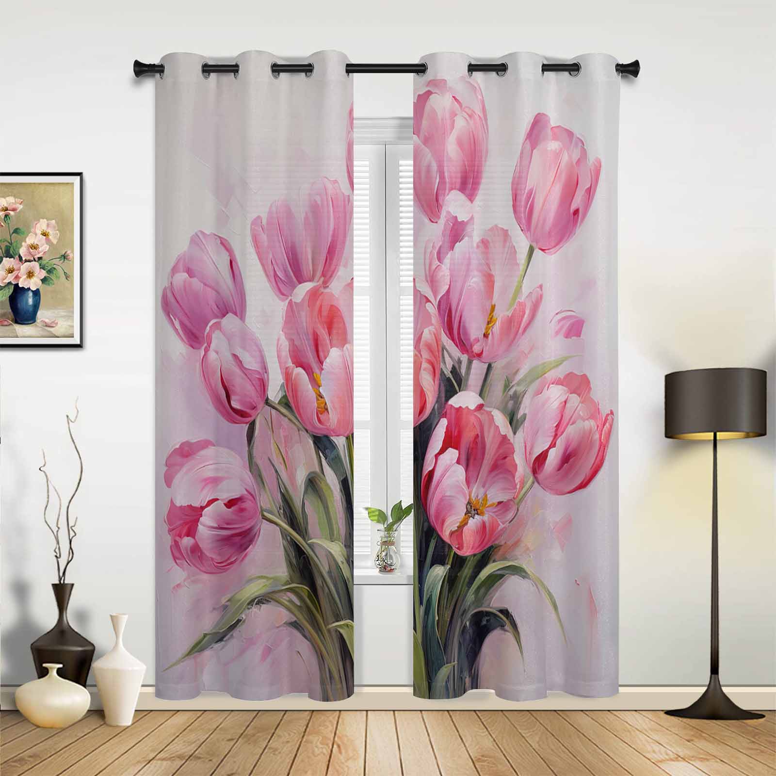 

Абстрактные цветы, листья и ягоды, оконные шторы для гостиной, спальни, роскошные современные кухонные шторы, тканевые шторы 135W x 60H(cm) x1