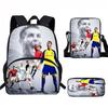 Set Zaino Scolastico CR7 per Bambini Tessuto Oxford Borsa a Doppio Scomparto con Tasca Frontale Astuccio Tracolla Ergonomico Dorsale
