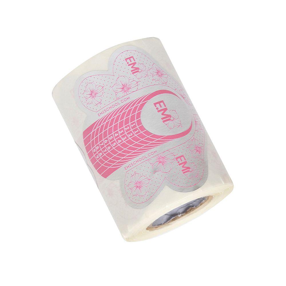 100Pcs/Roll DIY UV Gel Builder Forms Guide Sticker Manicure Fake Nails Nail Paper Tray Nail  Art