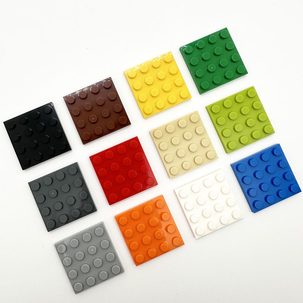 Non-Toxic 200Pcs Moc Thin Building Blocks 3031 Bricks Plate 4X4 Dots Educational Classic Creative Size Compatible With 3031 Toys For Kid