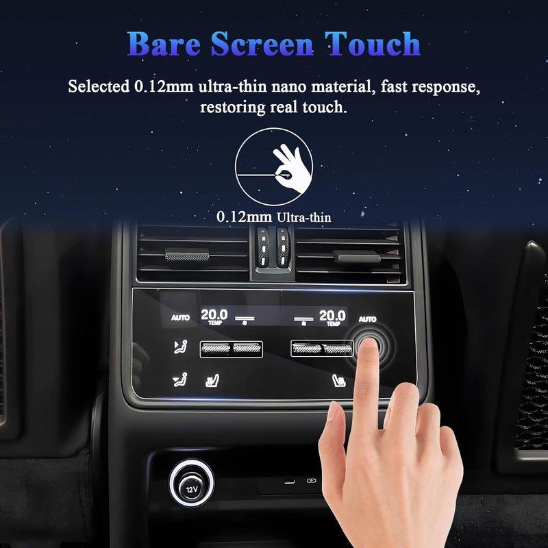For 2024 Cayenne/Cayenne Coupe Air Conditioning Control Panel Display TPU Screen Protector (for 2024 Cayenne Rear Air Conditio