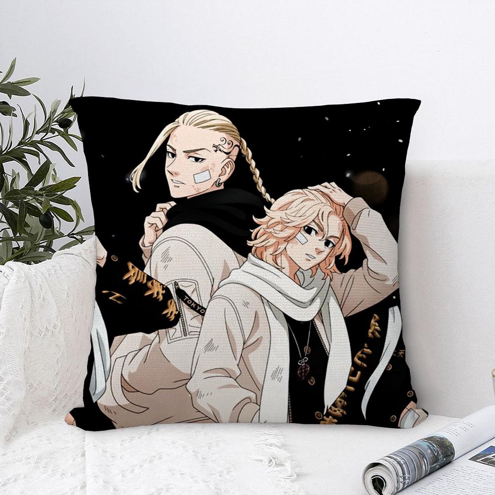 Anime T-Tokyo Revengers Pillow Case Plush Fabric Soft Pillowcase Double Sided Print Sofa Cushion Cover Throw Pillow Cover