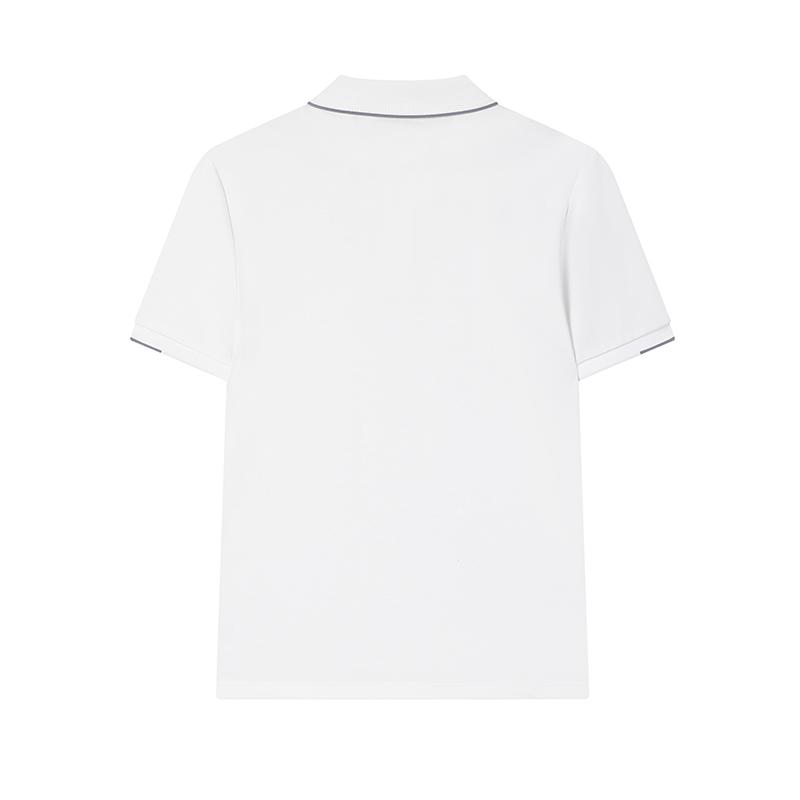Fila White Fashion Versatile Casual Simple Comfortable Knitted Short Sleeve Polo Shirt Men Polo Shirts F11M523108F-WT