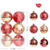 6 Pcs/Box Christmas Ball Decoration Xmas Tree Hanging Pendant Ornament Hand-painted 6cm Black and White New Year Gifts