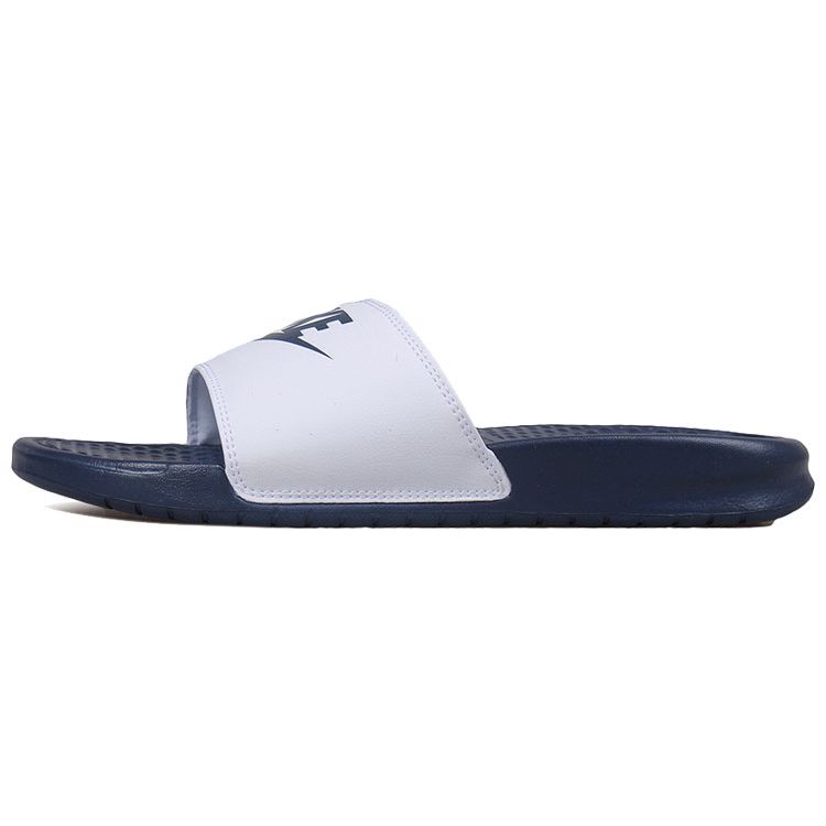 Nike Benassi JDI Mismatch Slide Sandals Unisex Footwear Blue White 818736-410