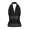 # Sisjuly# French Style Women's Layered Ruched Halter Spaghetti Straps Women's Mesh Patchwork Sexy See-through Vest