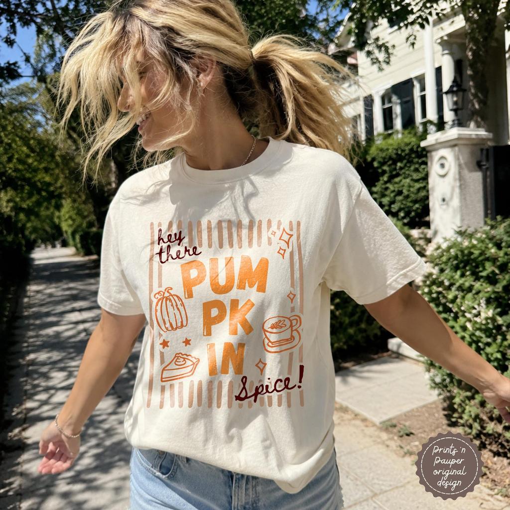 Hey There Pumpkin Spice Shirt | Pumpkin Season, Hello Fall, It's Coffee Weather, Its Fall Yall, Iced Coffee Shirt, Thoughtful Gift for Her