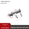 304 Stainless Steel Bolt Cage Lock with Two-Way Door Pins and Anti-theft Padlock for Main and Warehouse Doors
