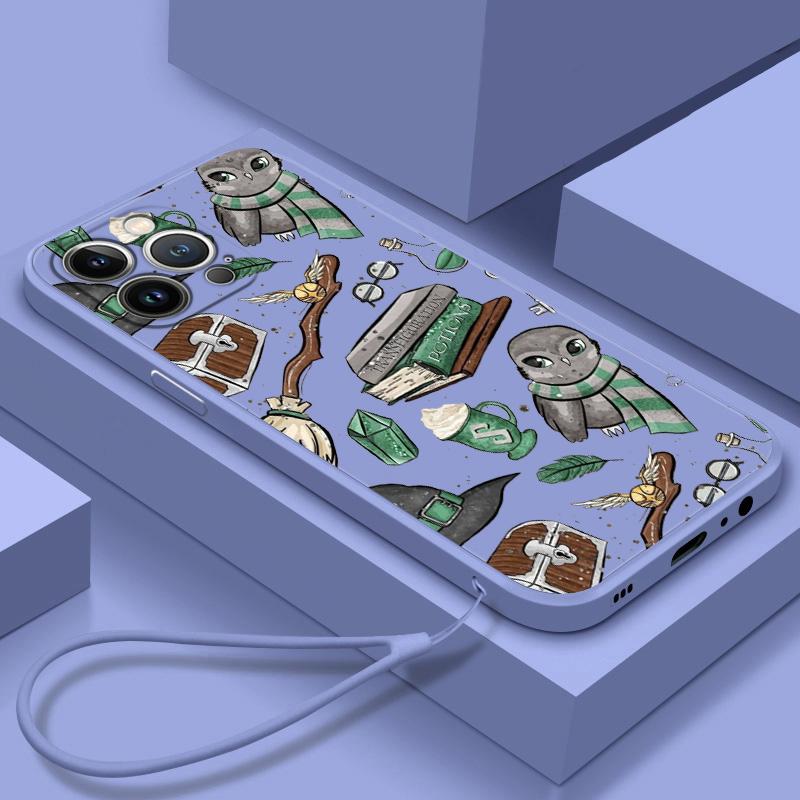 Cartoon P-Potter Love Phone Case For Samsung Galaxy A73 A53 A33 A52 A32 A22 A71 A51 A21S A03S 4G 5G Liquid Rope Cover Coque Capa